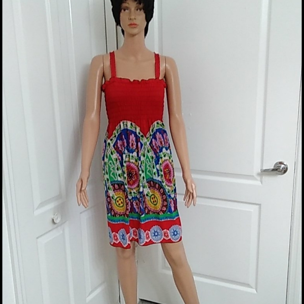 Colorful Sun Dress. Size M/L No Label